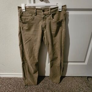 Massimo Dutti Olive Green Slim Fit Mens Casual Pants